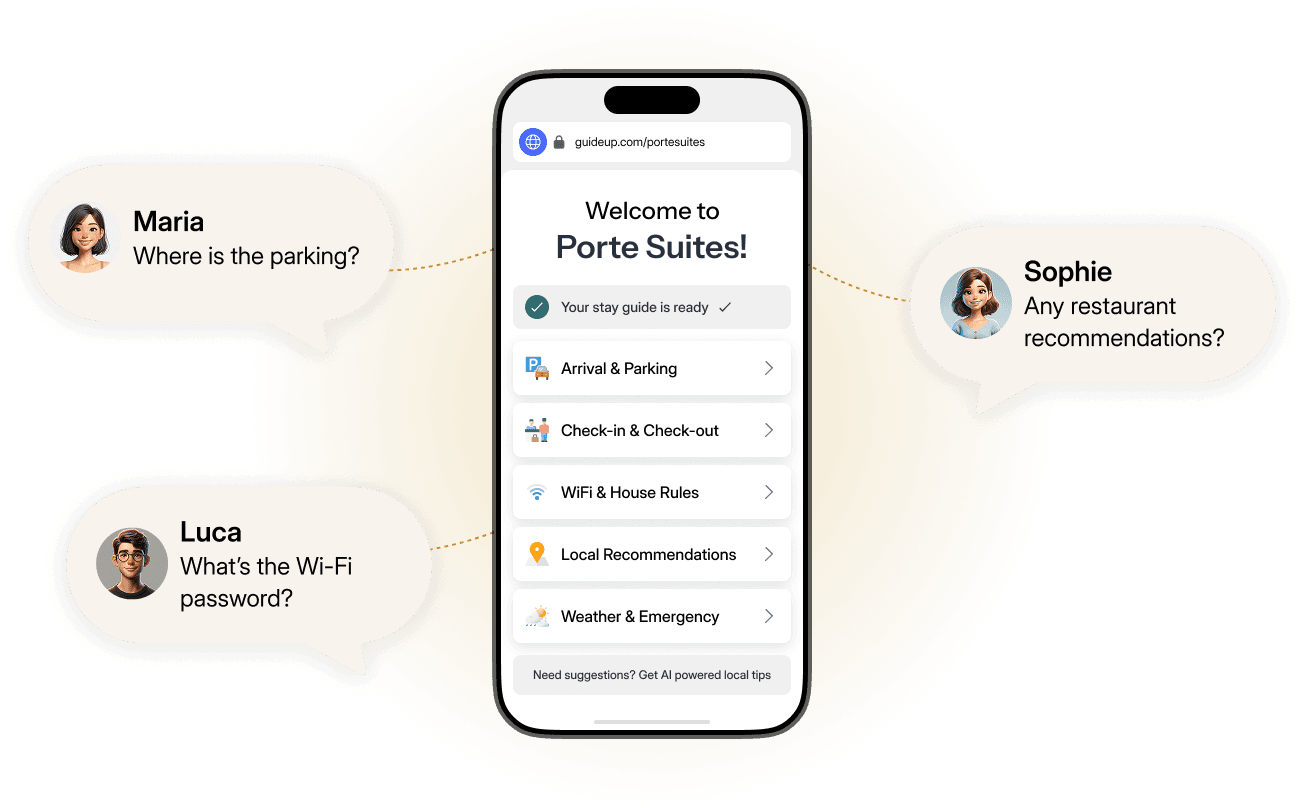 Guest Welcome Link mockup